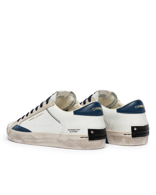 Crime London Distressed Navy Blue