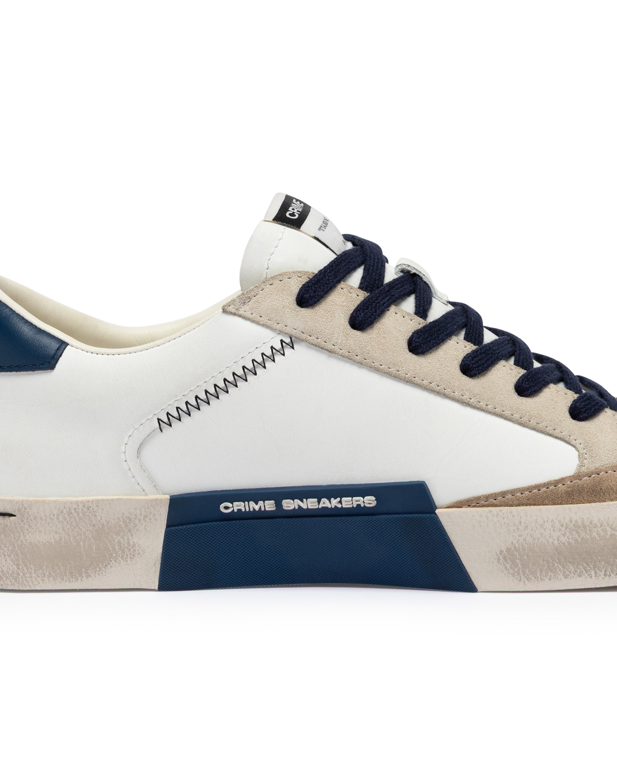 Crime London Distressed Navy Blue